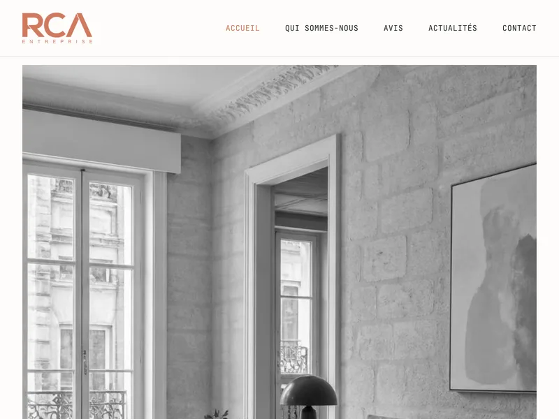 Site réalisé pour RCA Rénovation